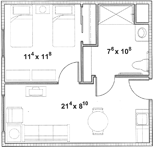 One Bedroom Layout